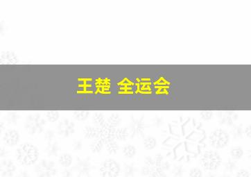 王楚 全运会